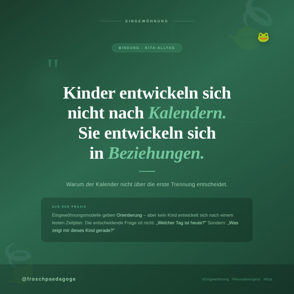 Eingewöhnung: Sollte der Kalender über die erste Trennung&nbsp;entscheiden?